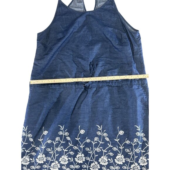 Westport Dress With Floral Embroidery Drawstring Waist & Tie Back Petite L - Picture 8 of 8